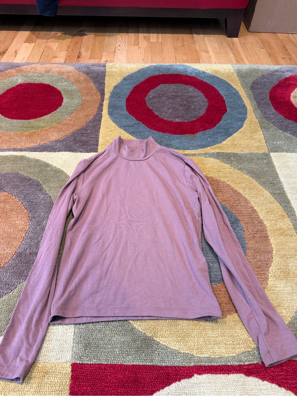Abercrombie & Fitch Soft A&F Collection Mauve Pink Mock Neck Long Sleeve Top S